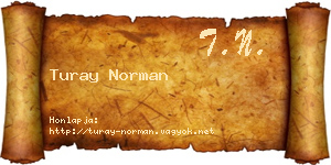 Turay Norman névjegykártya